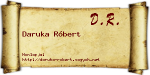 Daruka Róbert névjegykártya